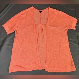 Torrid Coral Open Front Cardigan Women’s Size 2 Short Sleeve Lightweight